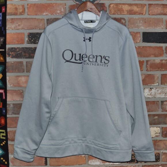 Queen's University Under Armour Grey Sweater Hoodie XL - Picture 2 of 5